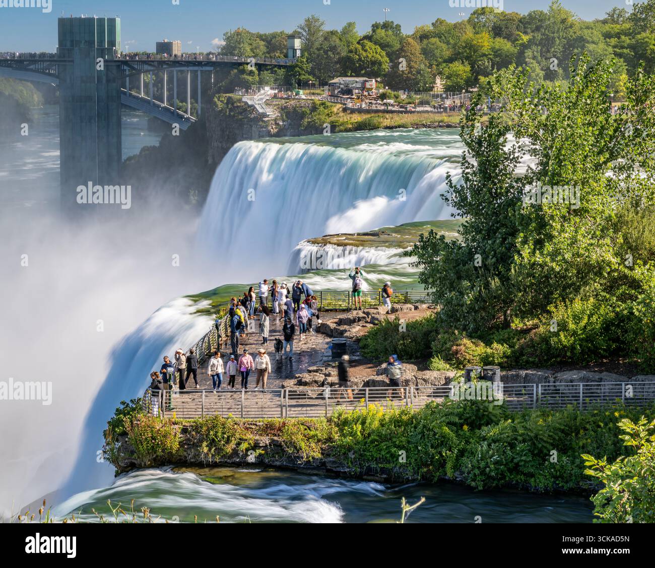 Niagara Falls State Park - American Falls and Bridal Veil Falls US side - United States waterfall Stock Photo