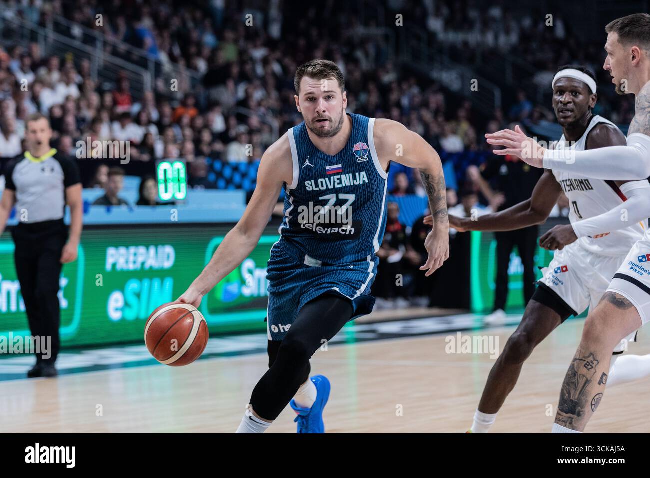 Luka Doncic of Slovenia seen in action during the final phase of the ...