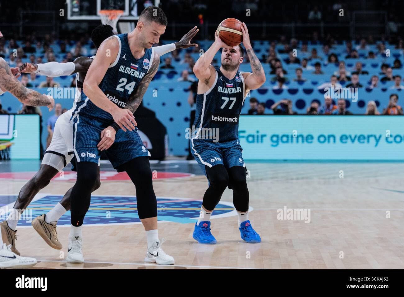 Luka Doncic of Slovenia seen in action during the final phase of the ...