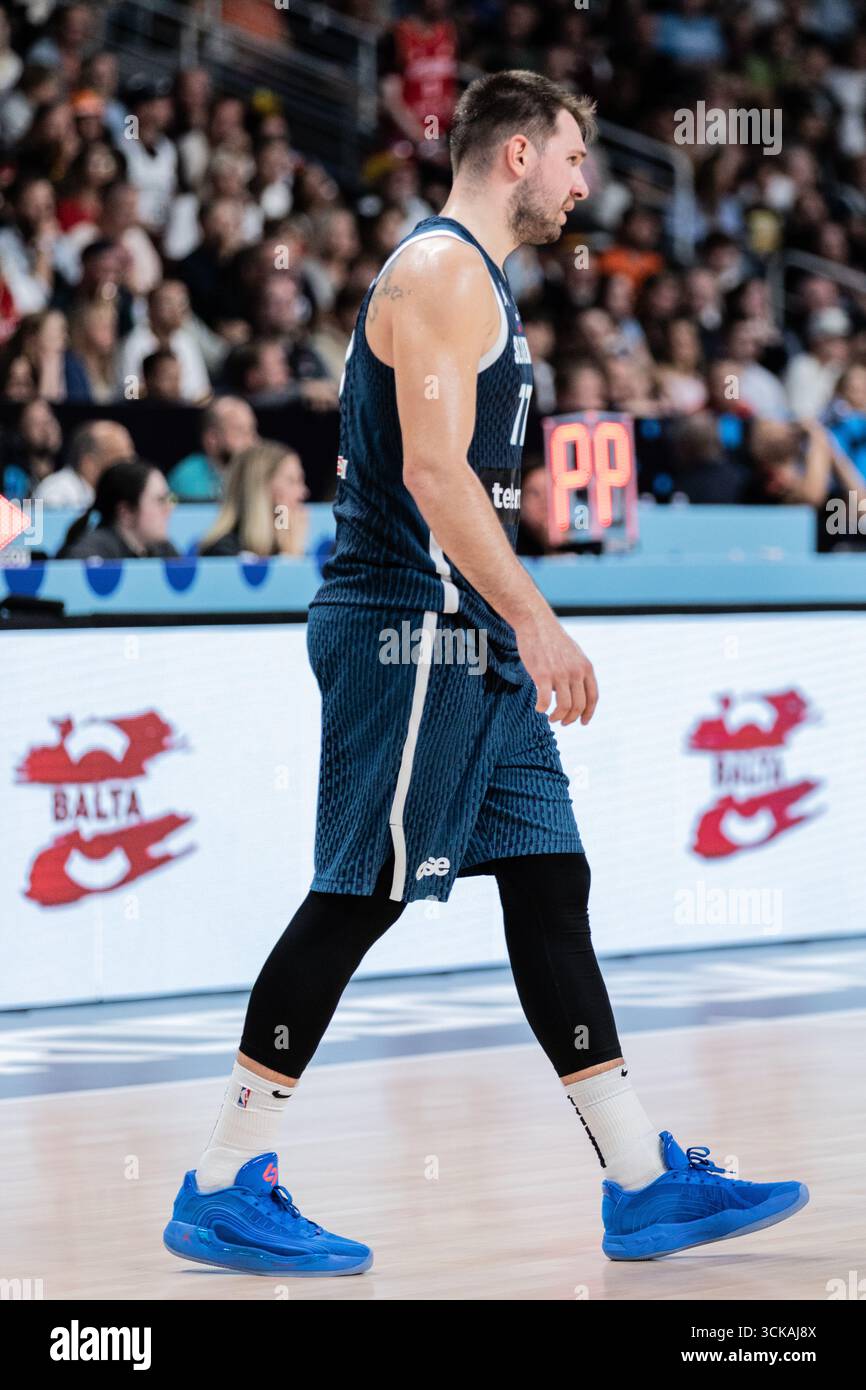 Luka Doncic of Slovenia seen in action during the final phase of the ...