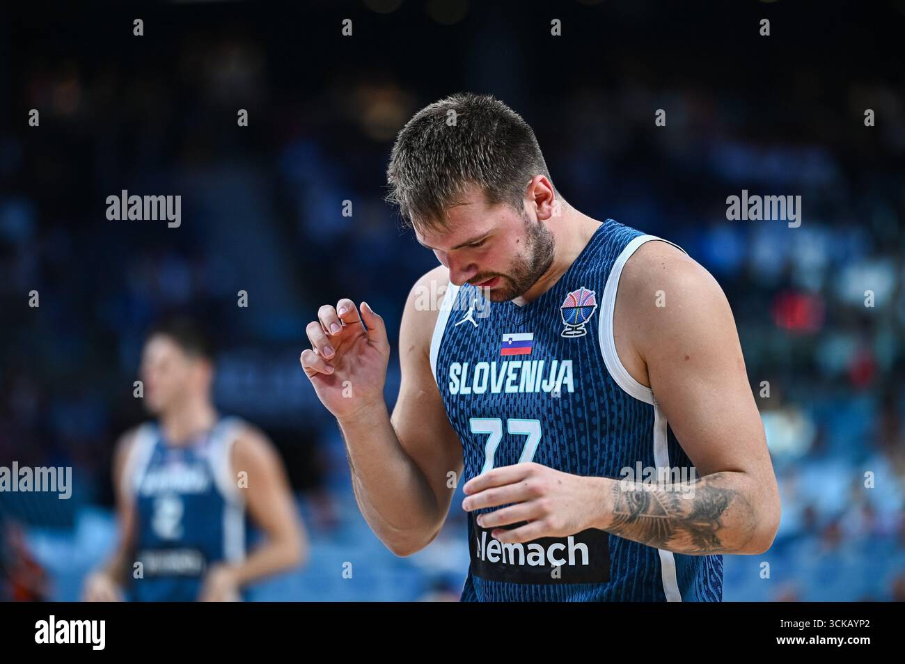 77 Luka Doncic of Slovenia plays during the FIBA EuroBasket 2025 ...