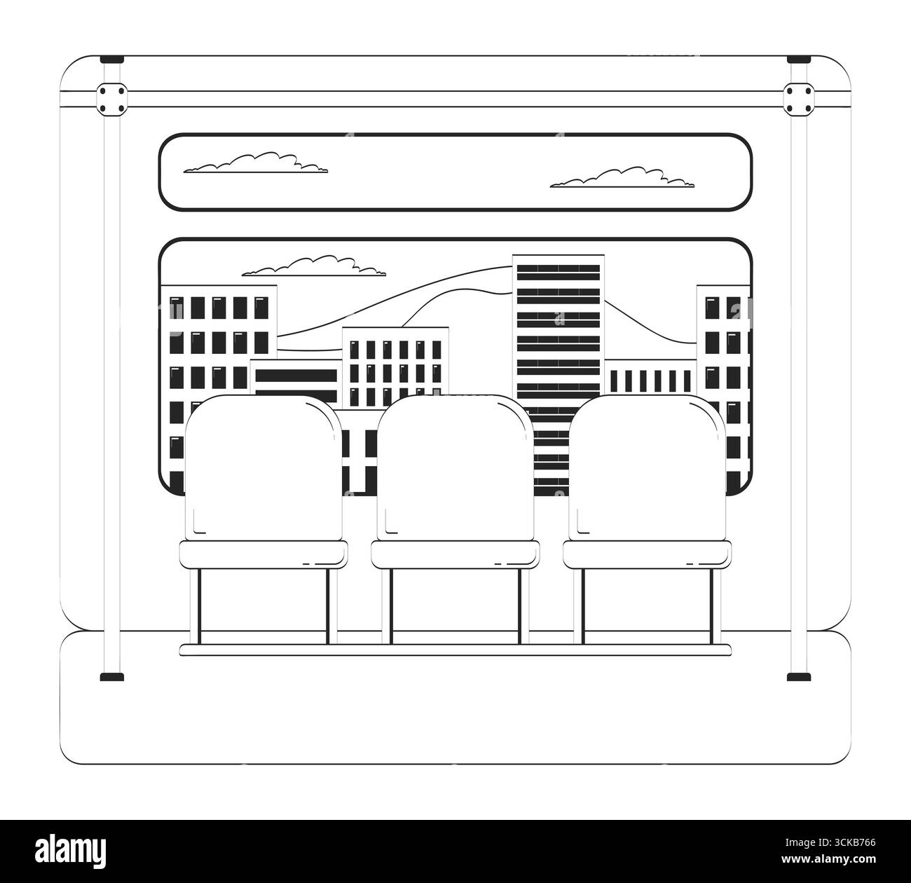 Empty Train Layout Empty train seats window Cut Out Stock Images & Pictures - Alamy