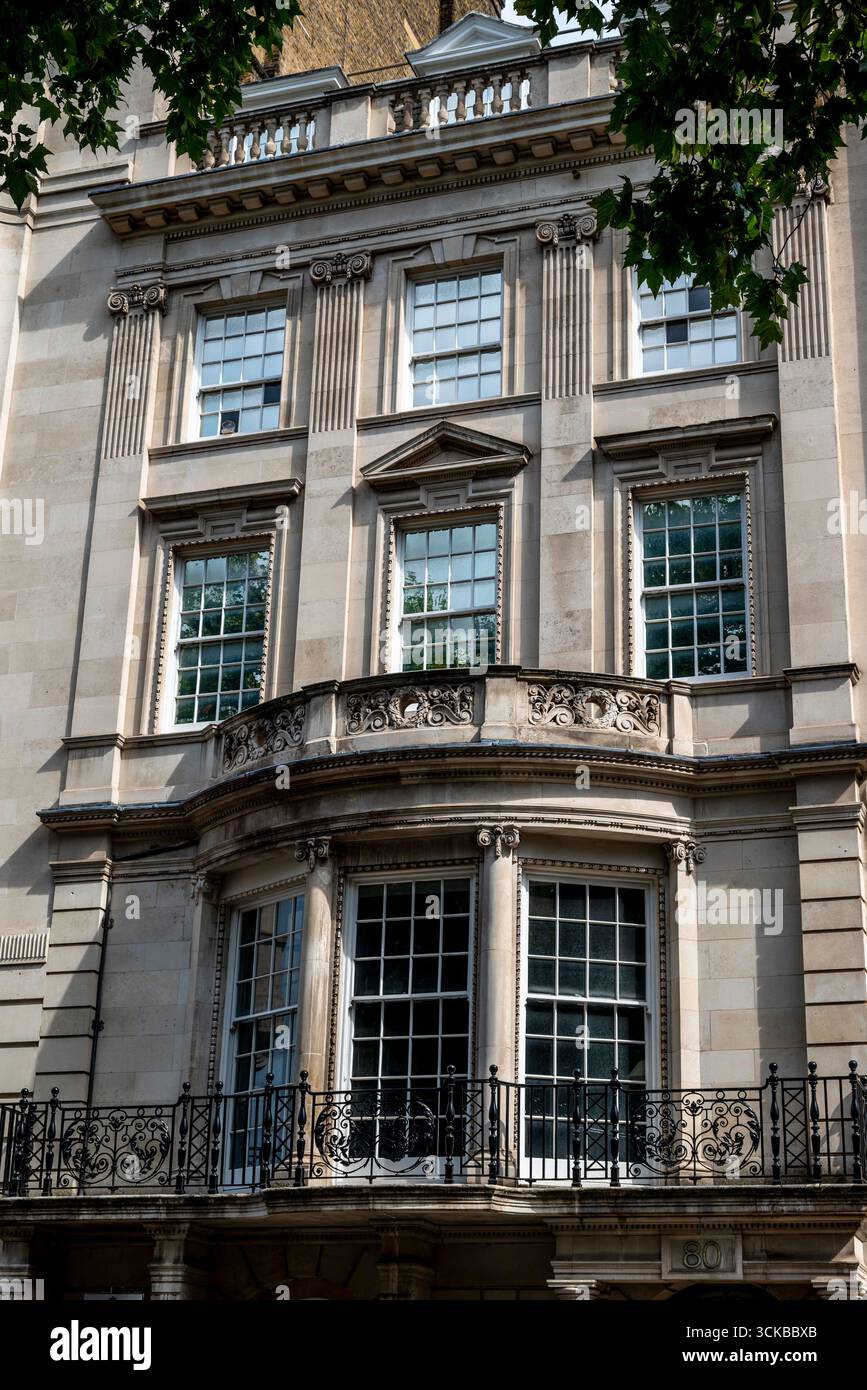 Neoclassical facade in Portland Place, London, England, UK Stock Photo