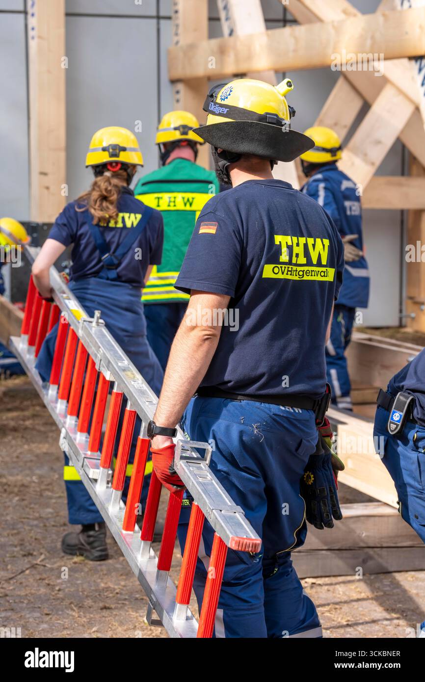 Construction of a façade support for a building at risk of collapse ...