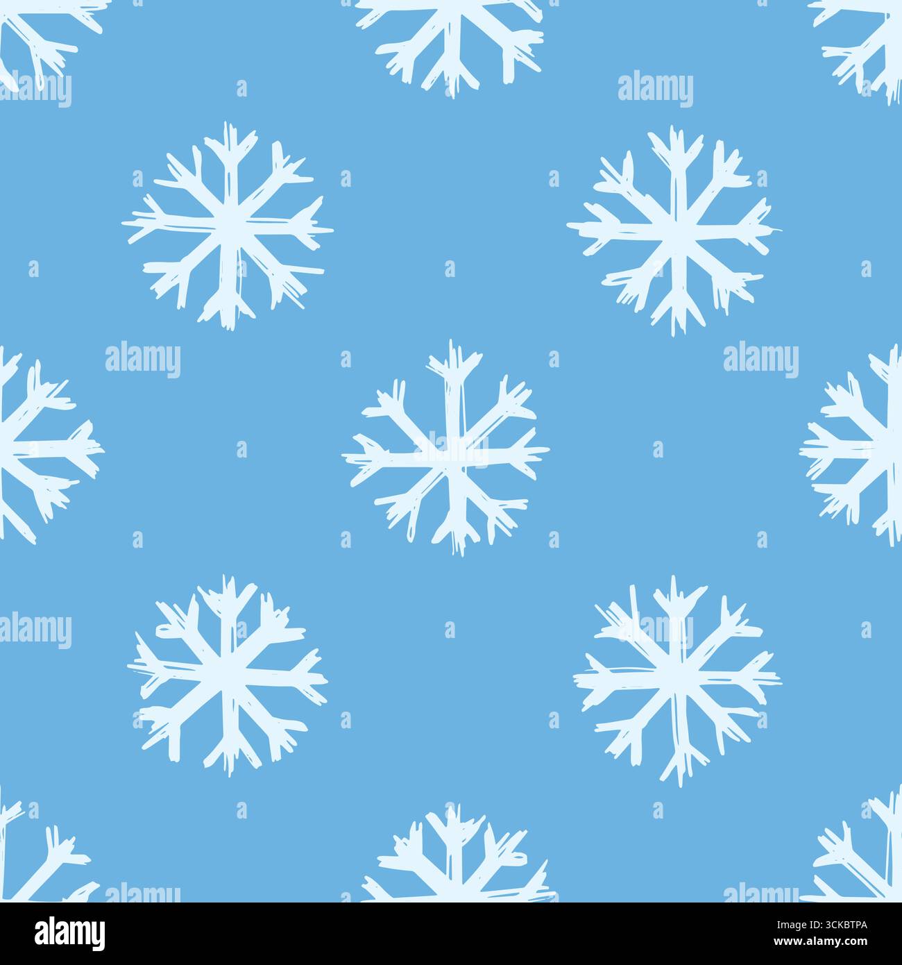Snowflakes seamless pattern. Vector illustration flat design background. Stock Vector