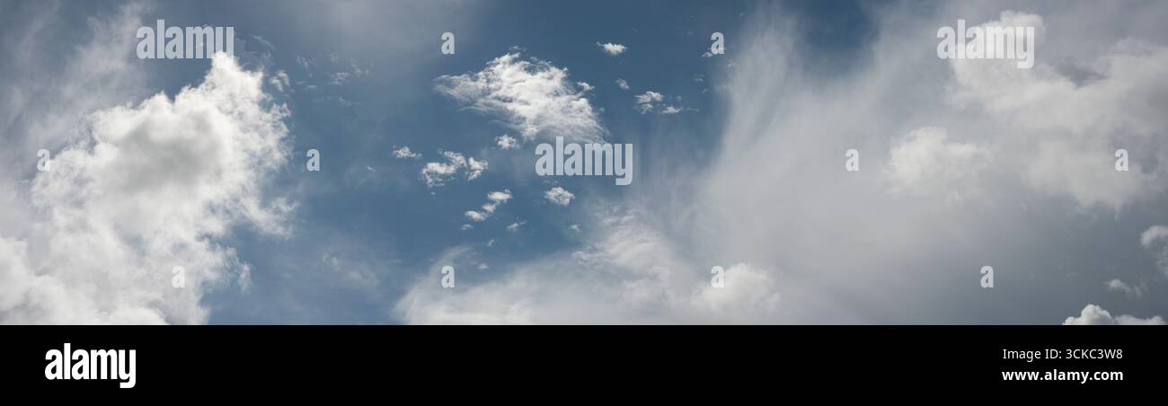 Mixed Cloud Panorama Stock Photo