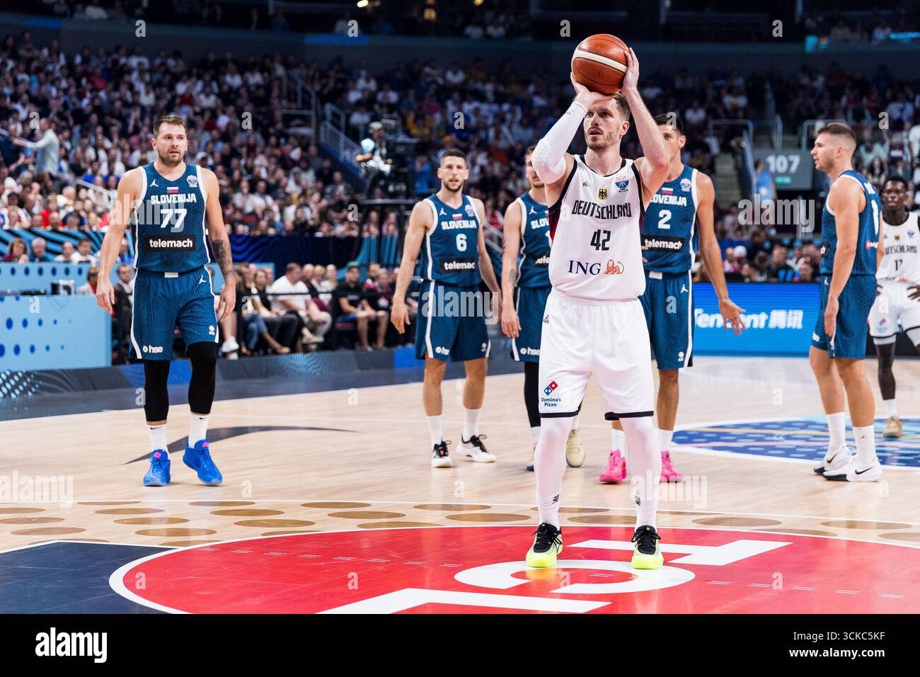 Andreas Obst (Deutschland, 42) an der Freiwurflinie FIBA EuroBasket ...