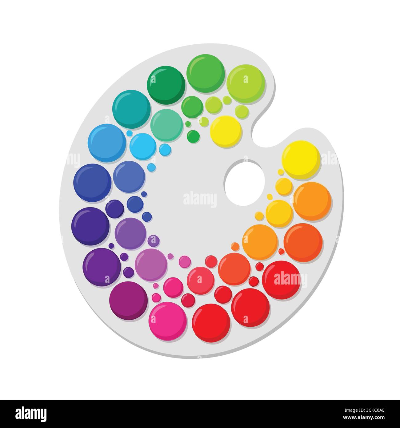 Artists painting palette in Stock Vector Images - Alamy