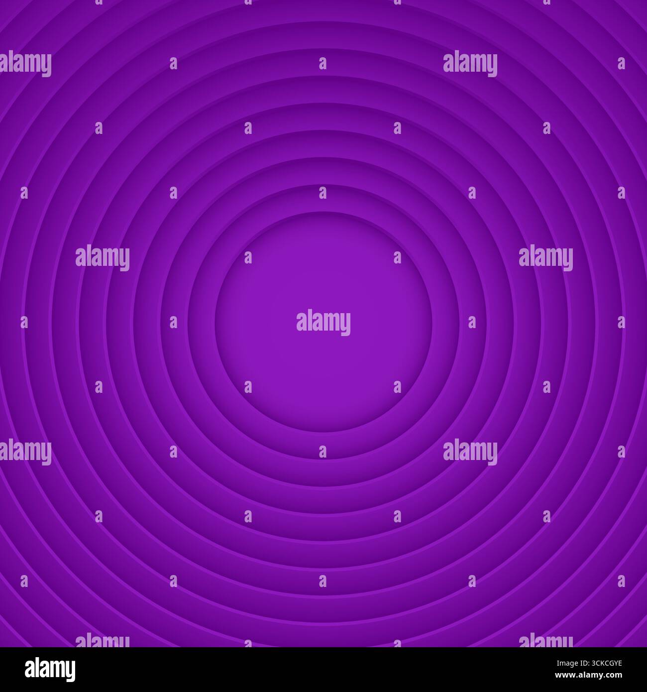Abstract vector circles hole layers illusion on purple background Stock Vector