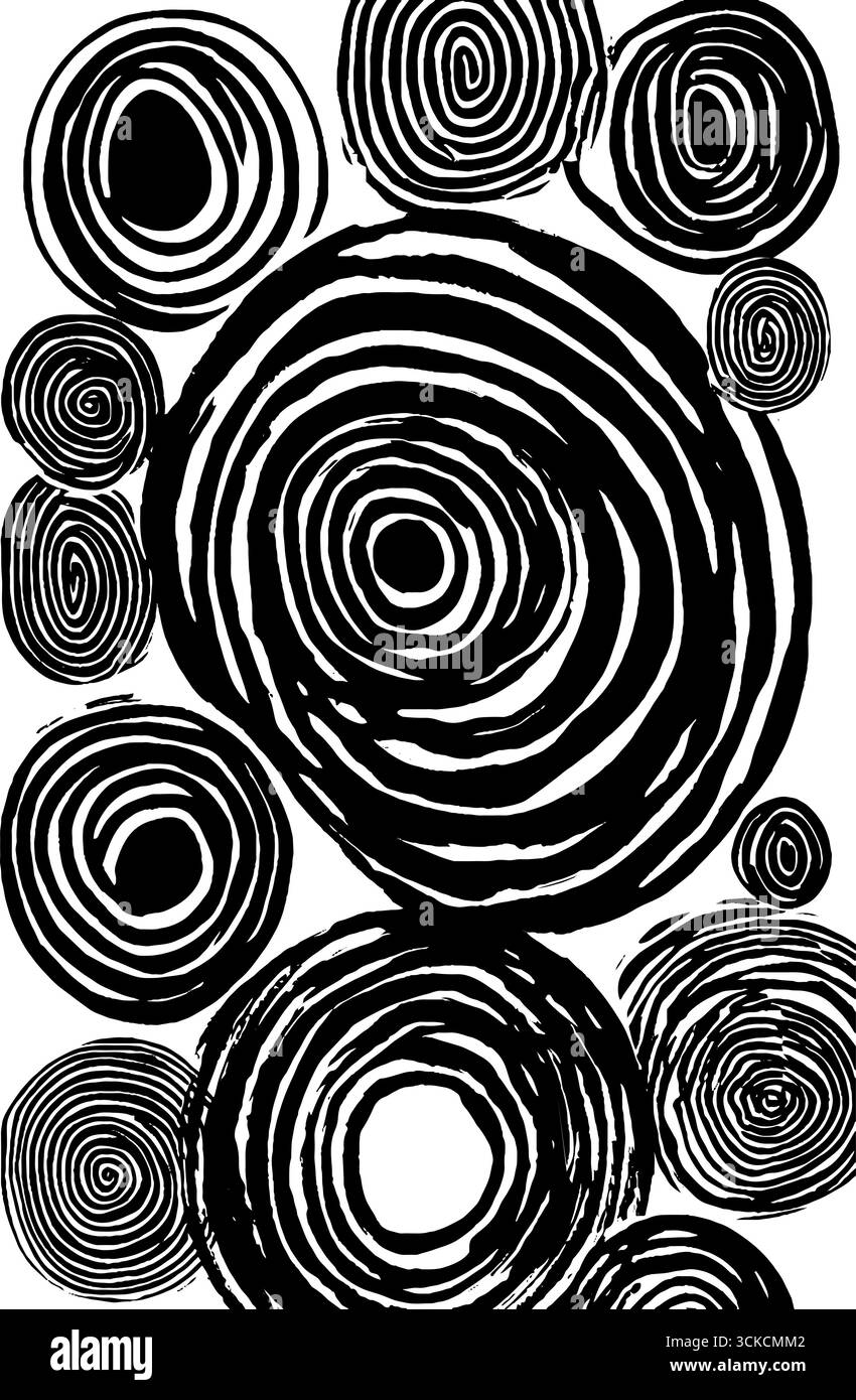 Dynamic black and white spiral pattern for modern design Stock Vector ...