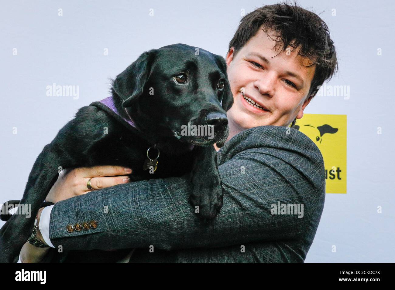 London, UK. 11th Sep, 2025. Andrew Snowden MP's Lucy the Labrador gets ...