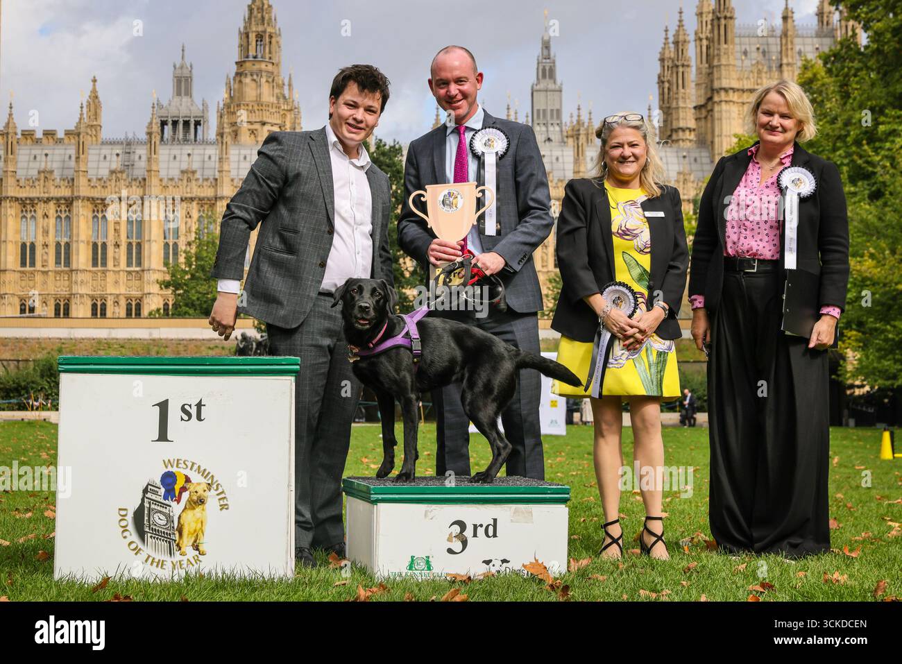 London, UK. 11th Sep, 2025. Andrew Snowden MP and Lucy the Labrador ...