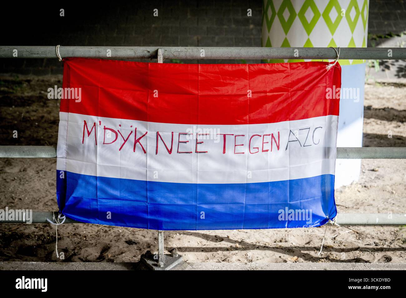MAARTENSDIJK - Demonstration signs against the arrival of an asylum ...