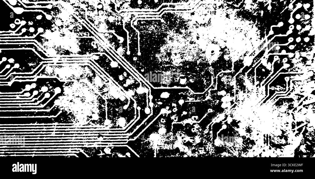Soder Texture Etched circuit design with solder residue texture for grunge effect ...