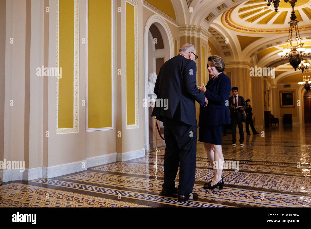 Senate Minority Leader Chuck Schumer (D-NY) and Sen. Amy Klobuchar (D ...