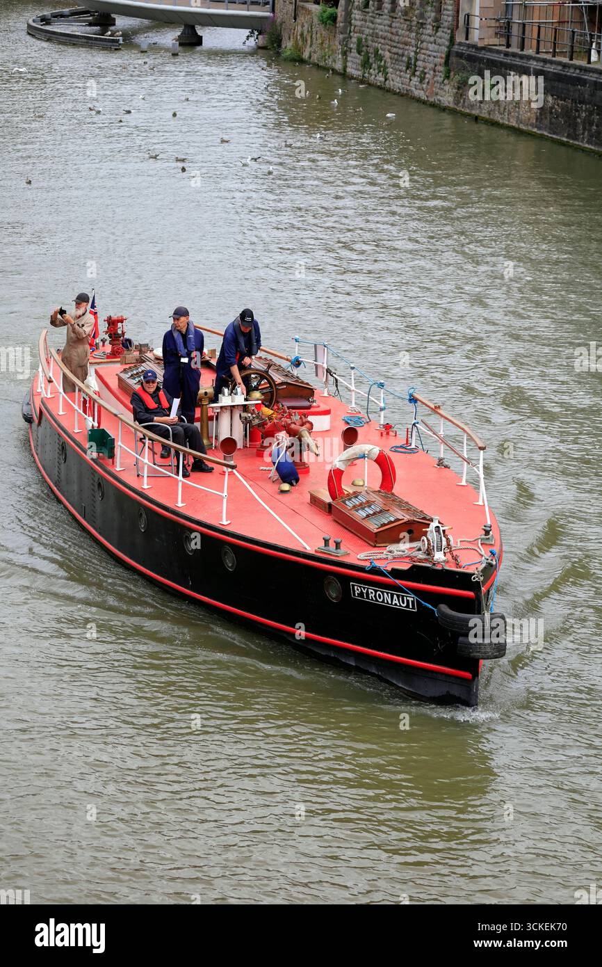 The Pyronaut diesel powered fire-float, near Bristol Bridge, England ...