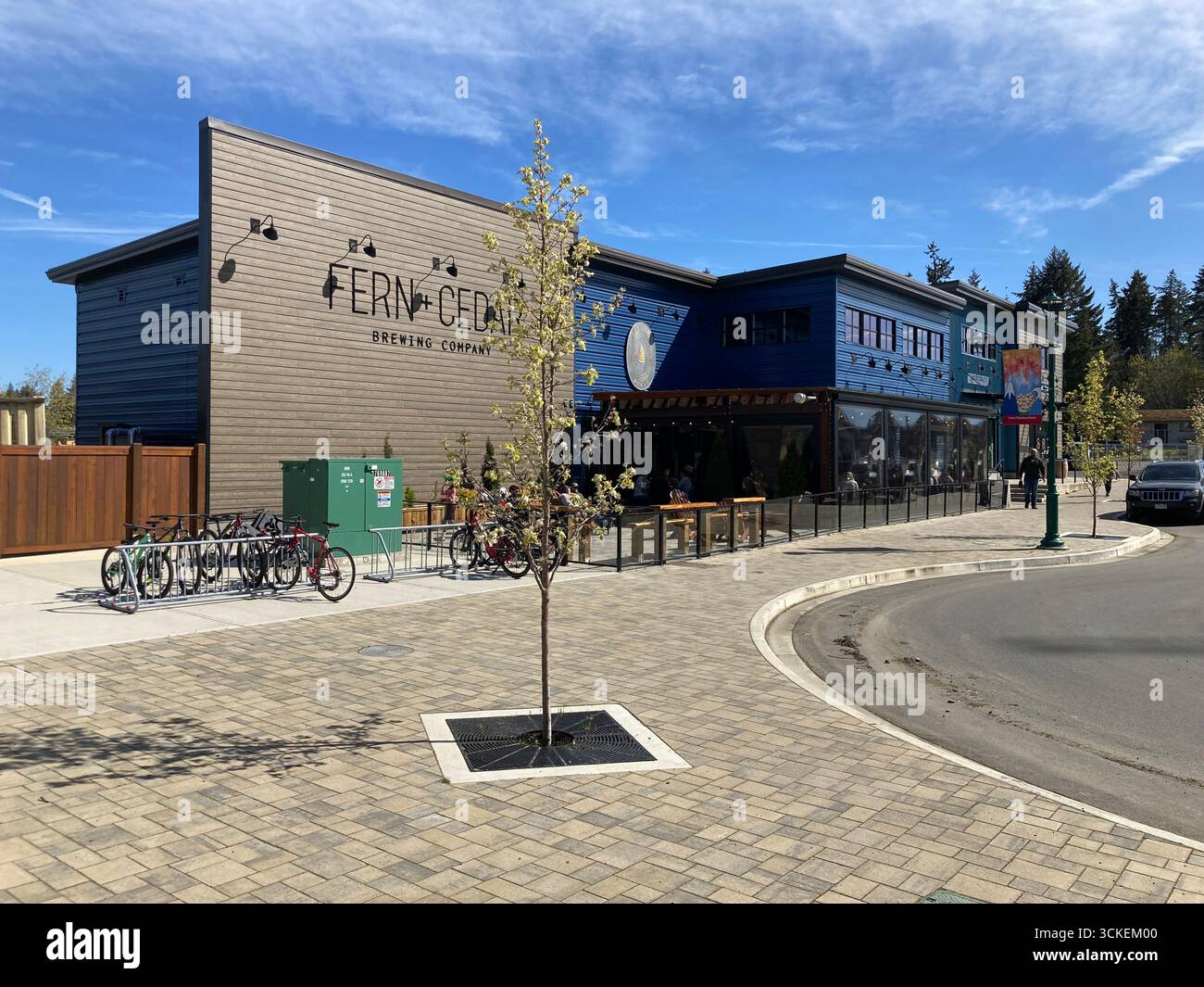 Fern Cedar Brewing Company, Qualicum Beach, Vancouver Island, British Columbia, Canada - Smartphone Captured Stock Image