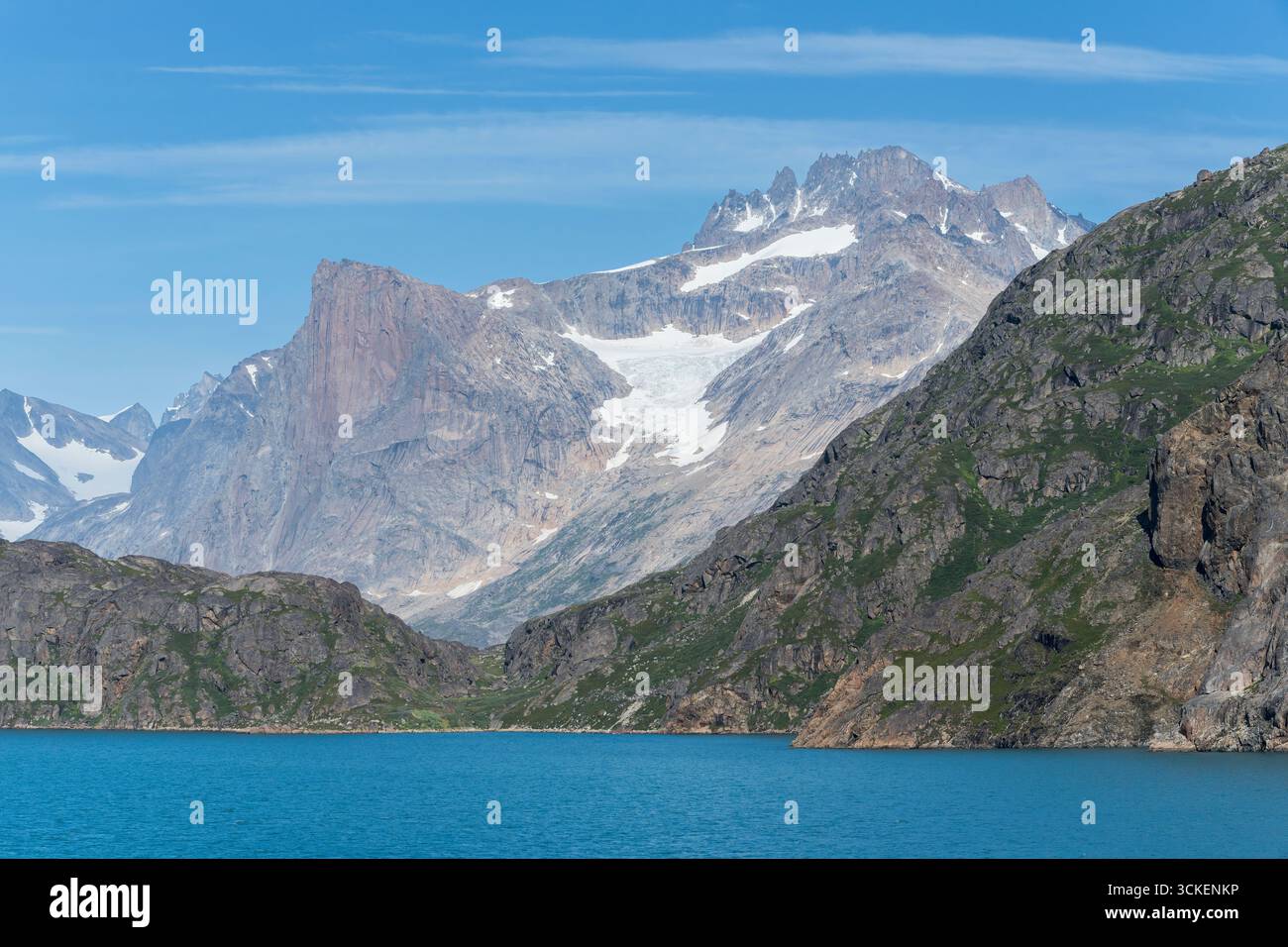 mountain scenery in Prince Christian Sound, Greenland, Europe 3 August 2025 Stock Photo