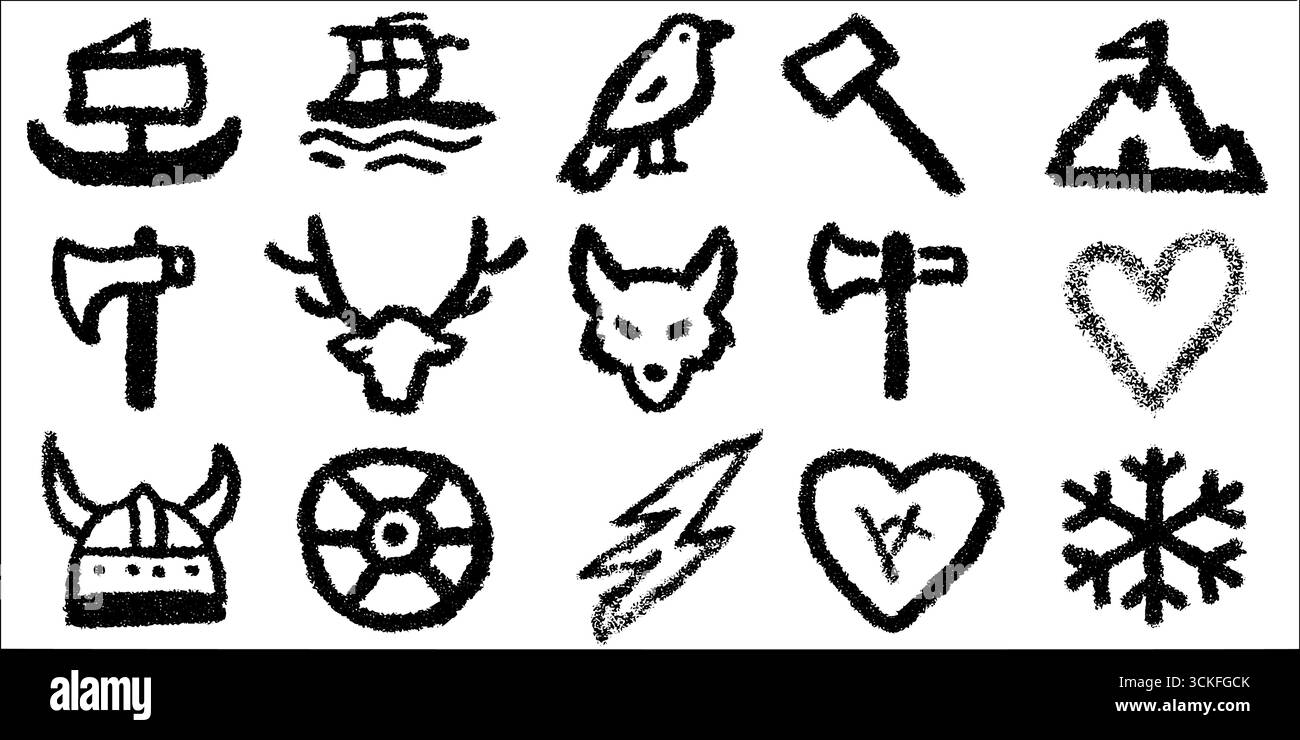 Viking symbols Stock Vector Images - Alamy, image size:1300x740