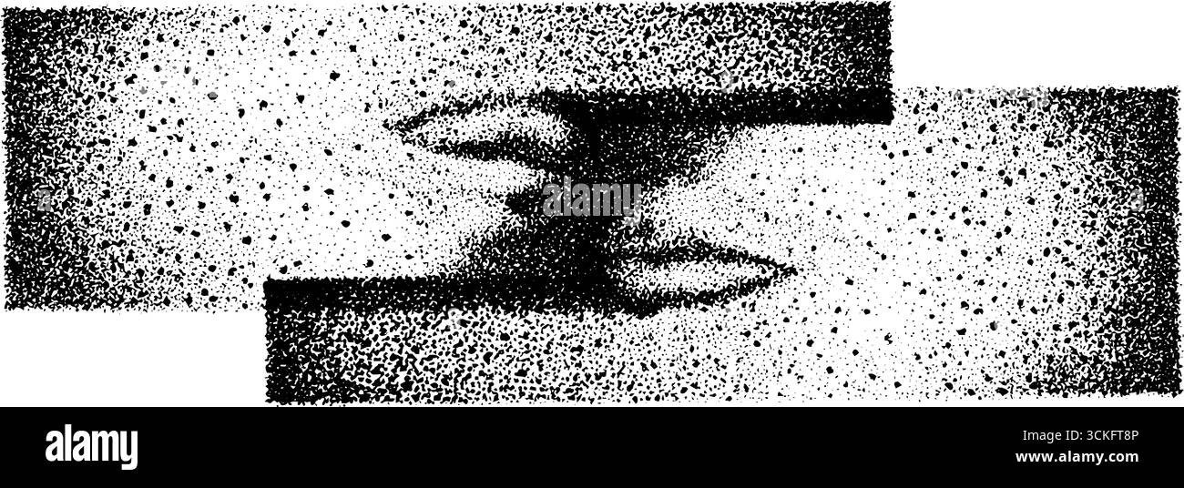 Abstract twin parallel design with stipple and dotwork technique Stock ...
