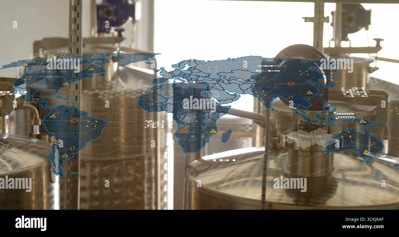 Fermentation Map Showing two steel fermentation hi-res stock photography and images - Alamy