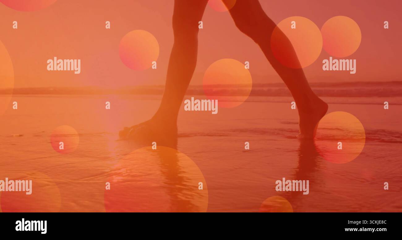 Female walking barefoot along wet hi-res stock photography and images ...