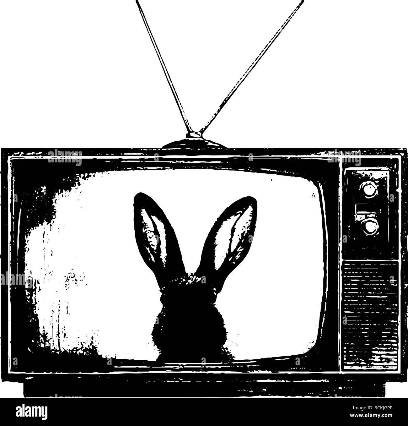 Rabbit antenna Black and White Stock Photos & Images - Alamy