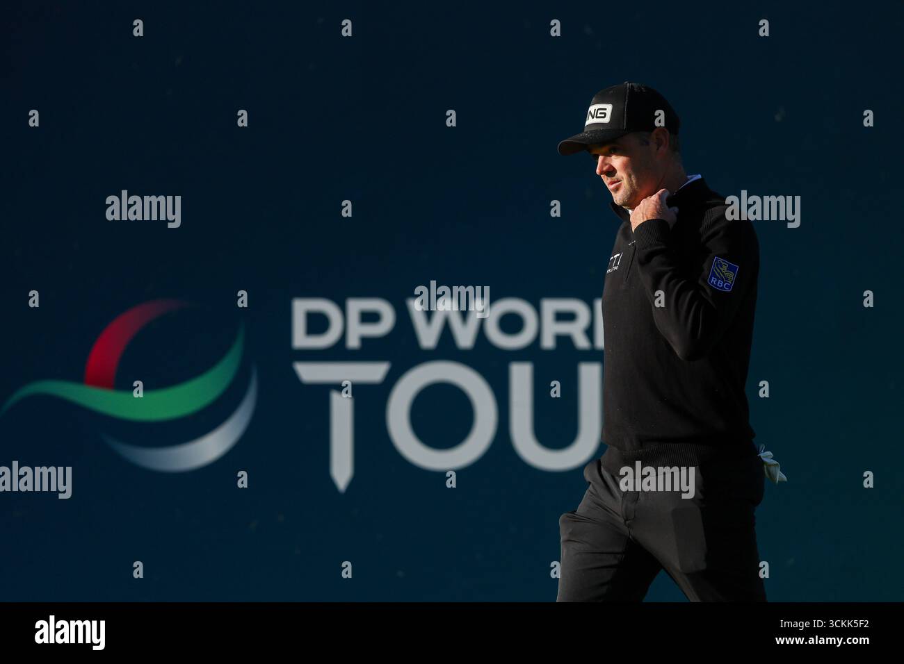 Wentworth Club, London, UK. 12th Sep, 2025. The BMW PGA Championship Round 2; Corey Conners of Canada is introduced to the fans on the 1st tee Credit: Action Plus Sports/Alamy Live News Stock Photo