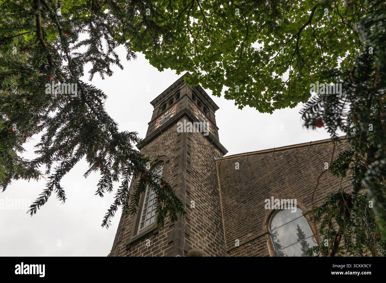 A view of  Holy Trinity Church, Dobcross, Oldham, UK Stock Photo