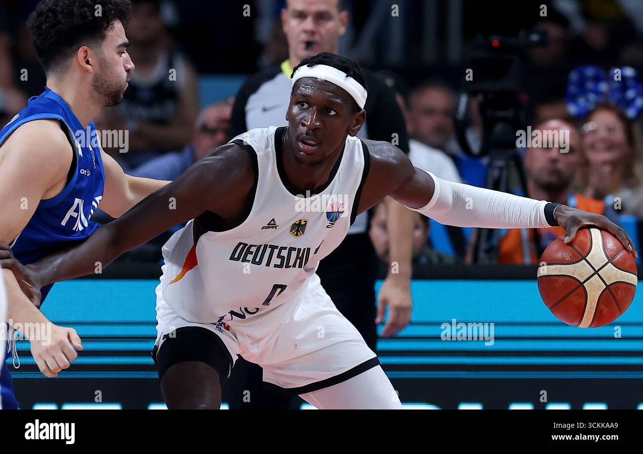 Germany's Isaac Bonga during FIBA Eurobasket 2025 semi-final basketball ...