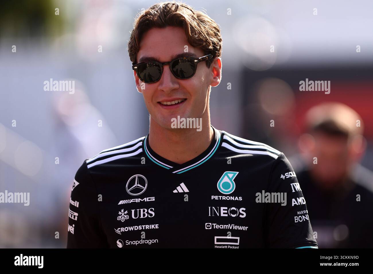 George Russell of Mercedes-AMG F1 Team in the paddock before the F1 ...