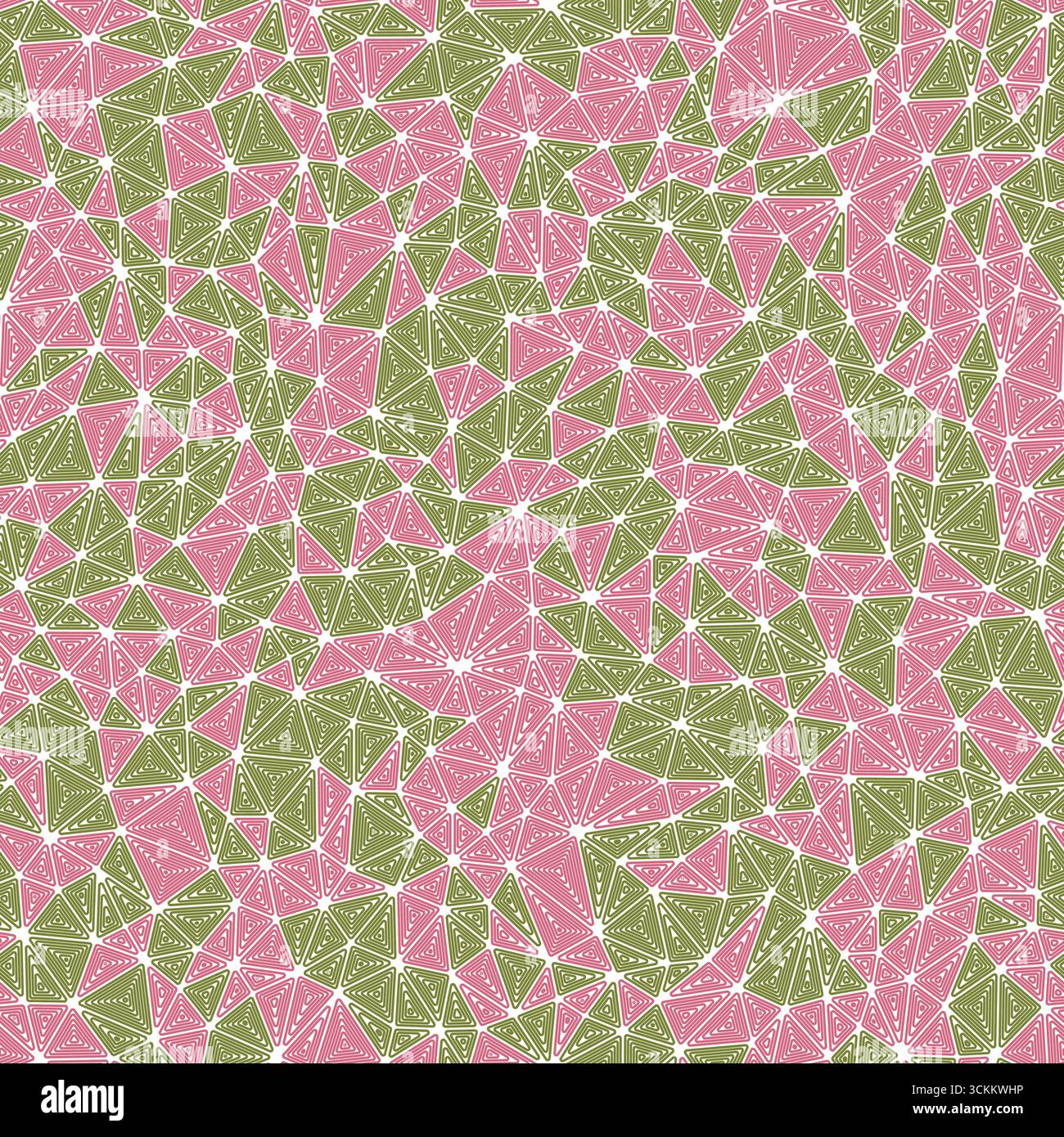 Triangle shapes background. Small triangles size. Multiple repeated inner triangles. Multiple colors style. Repeatable pattern. Artistic vector tiles. Stock Vector