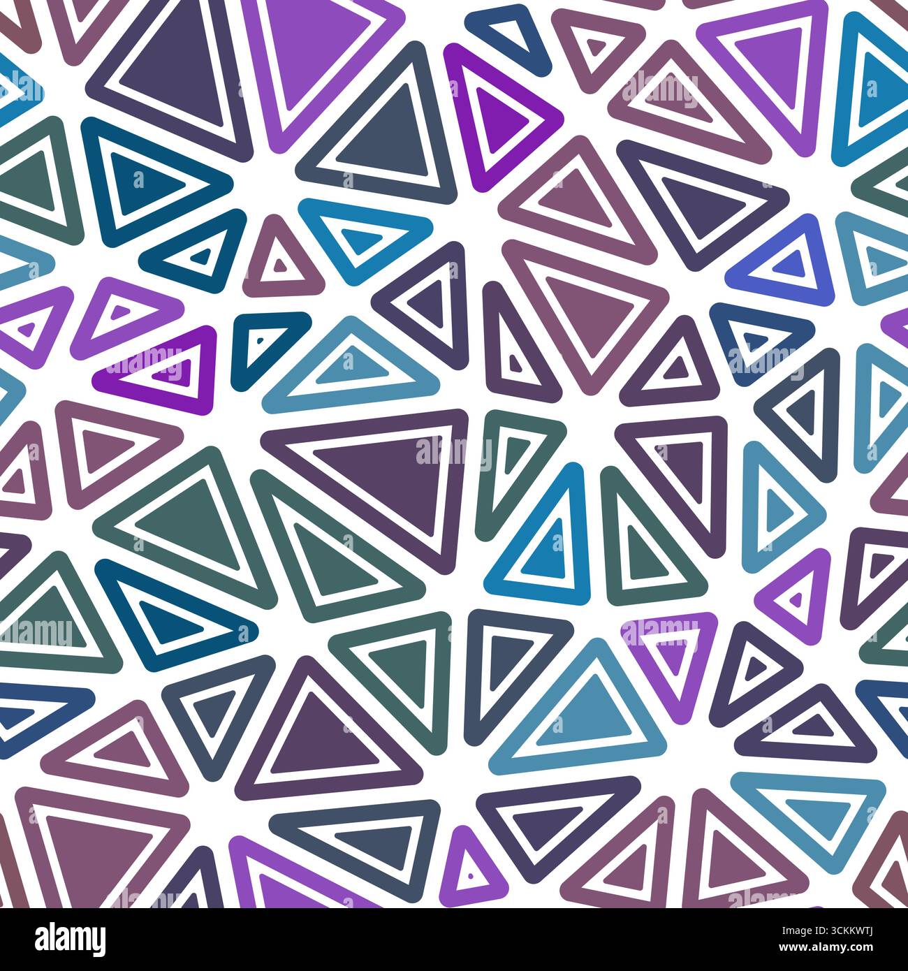 Mosaic background. Rounded solid shapes in frames. Large triangles size. Multiple colors style. Repeatable pattern. Artistic vector tiles. Stock Vector