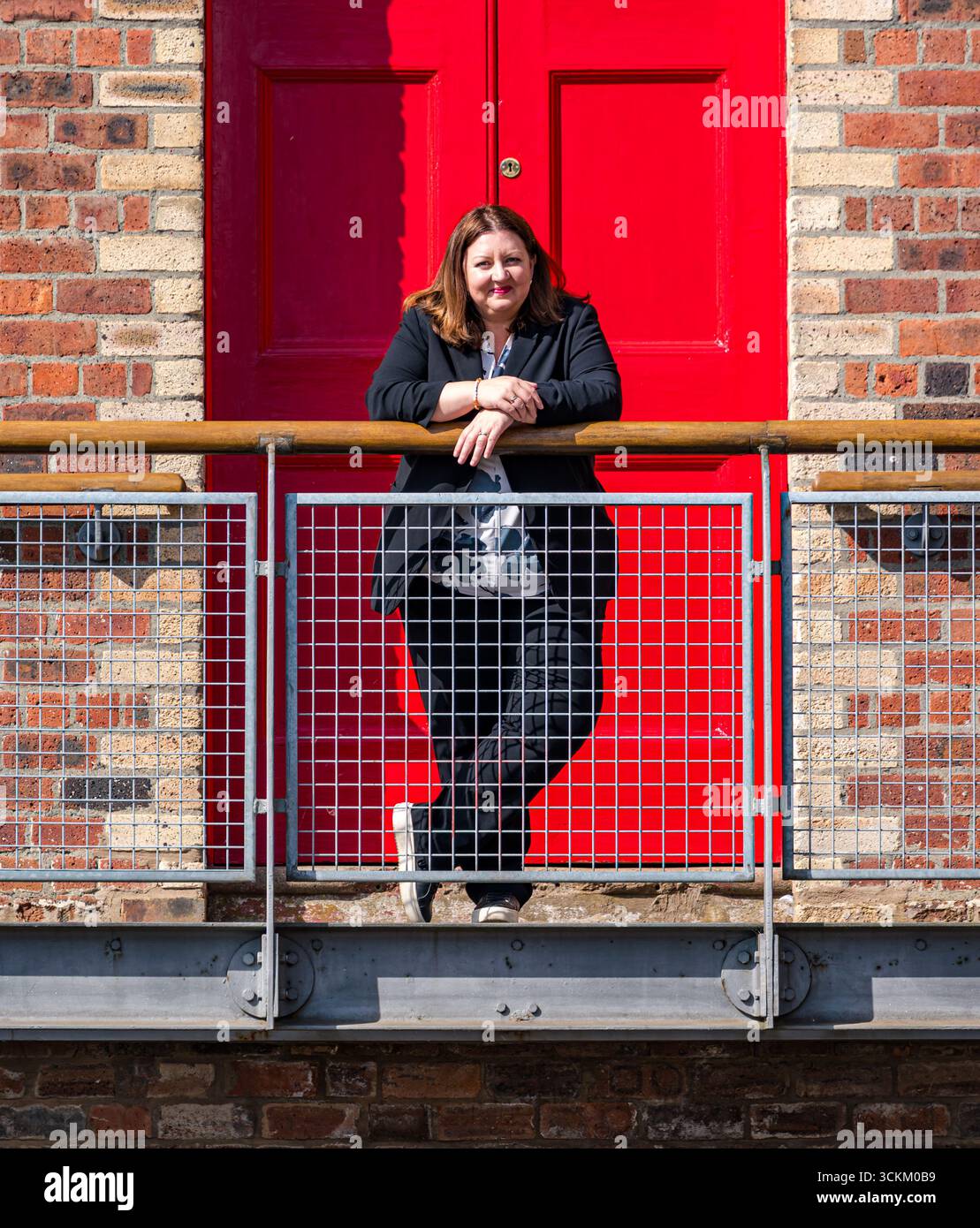 Portrait of Kirsty McNeill (Scottish Labour MP) at National Mining Museum, Newtongrange, Midlothian, Scotland, UK Stock Photo