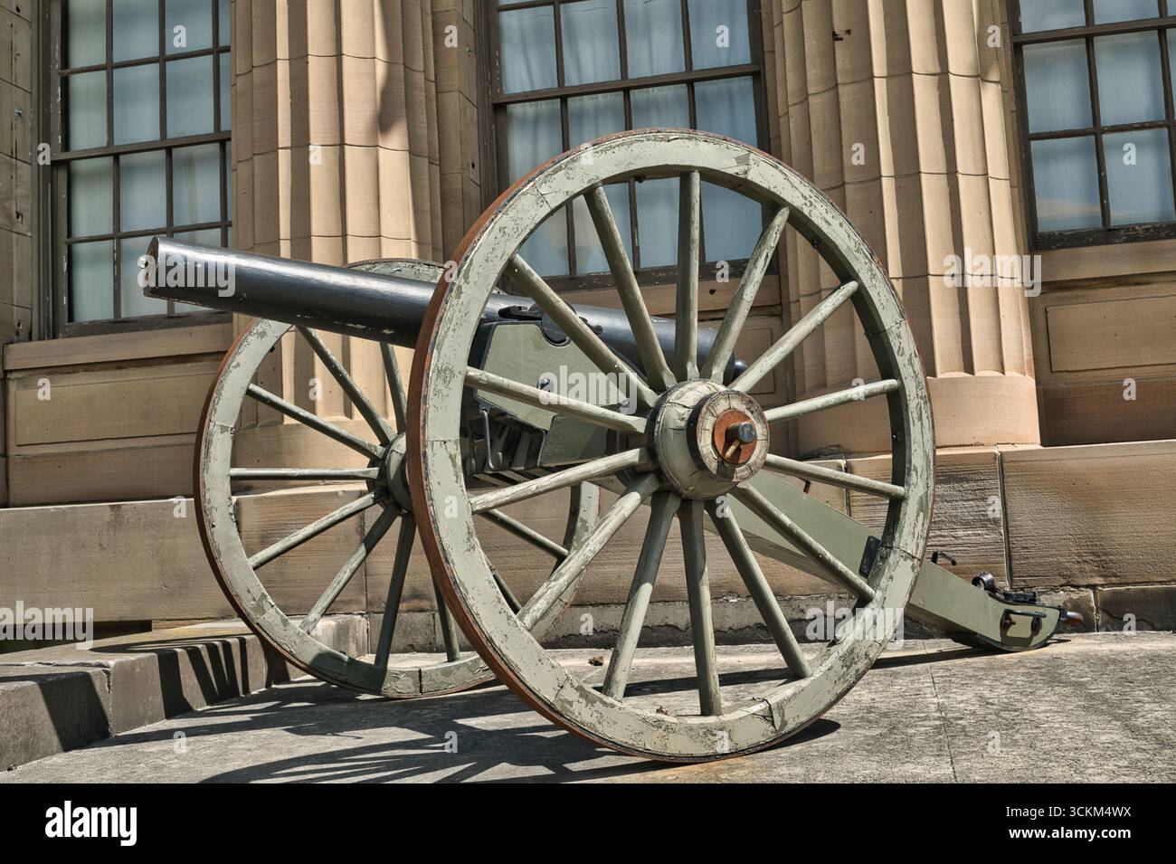 A canon in front of  the American Civil War Museum of Ohio, Tiffin Ohio. USA 2025 Stock Photo