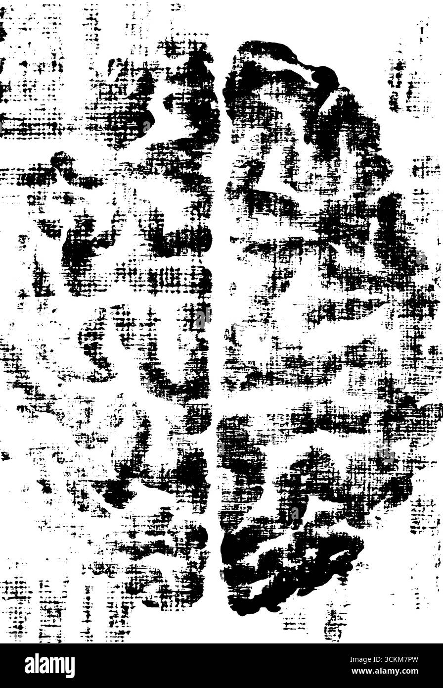 Distorted black and white brain scan texture for abstract design Stock ...