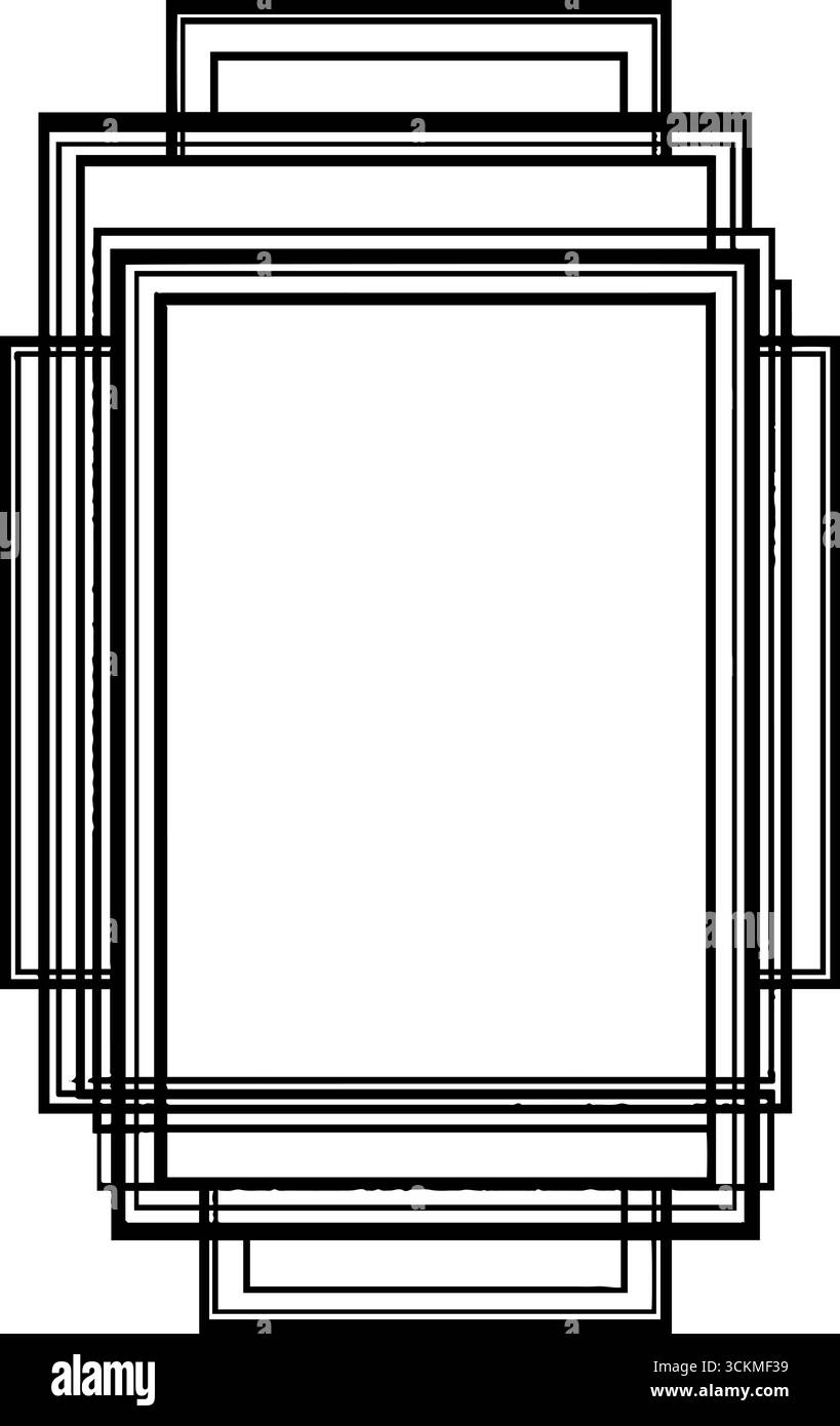 Window Frame Border Design Geometric modular window frame hi-res stock photography and images - Alamy