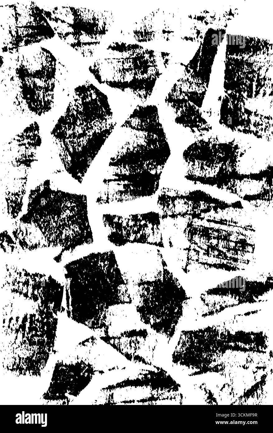 Abstract black and white sharp crystal polygon texture pattern for ...