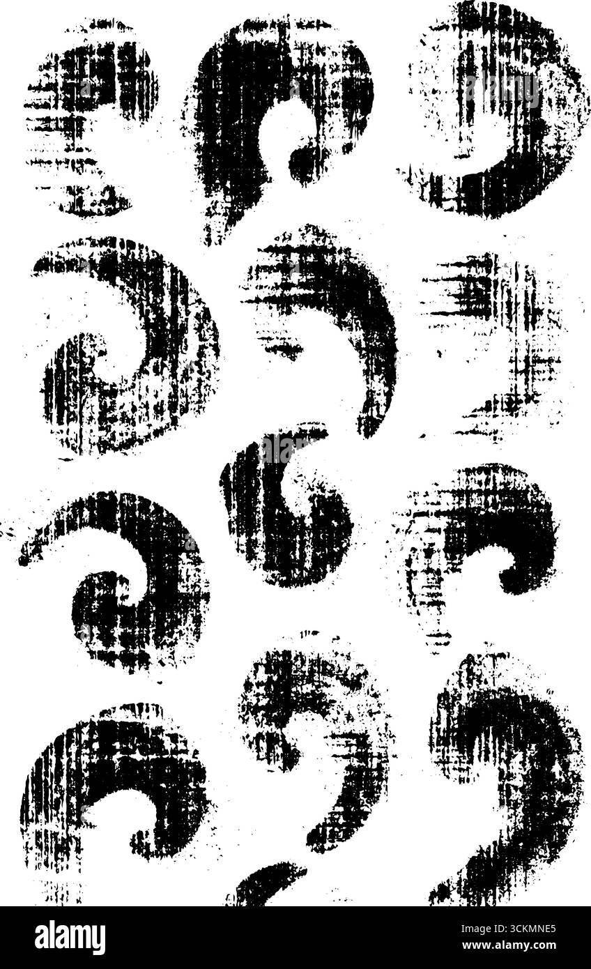 Monochrome embryonic structure pattern with smooth grunge effect for ...