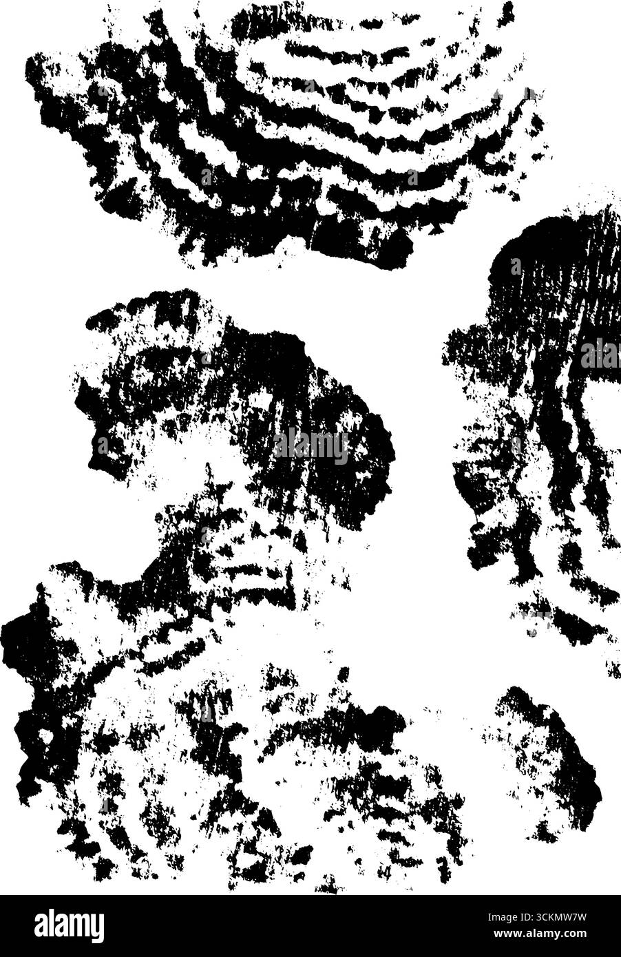 High contrast black and white grunge texture with underwater coral ...