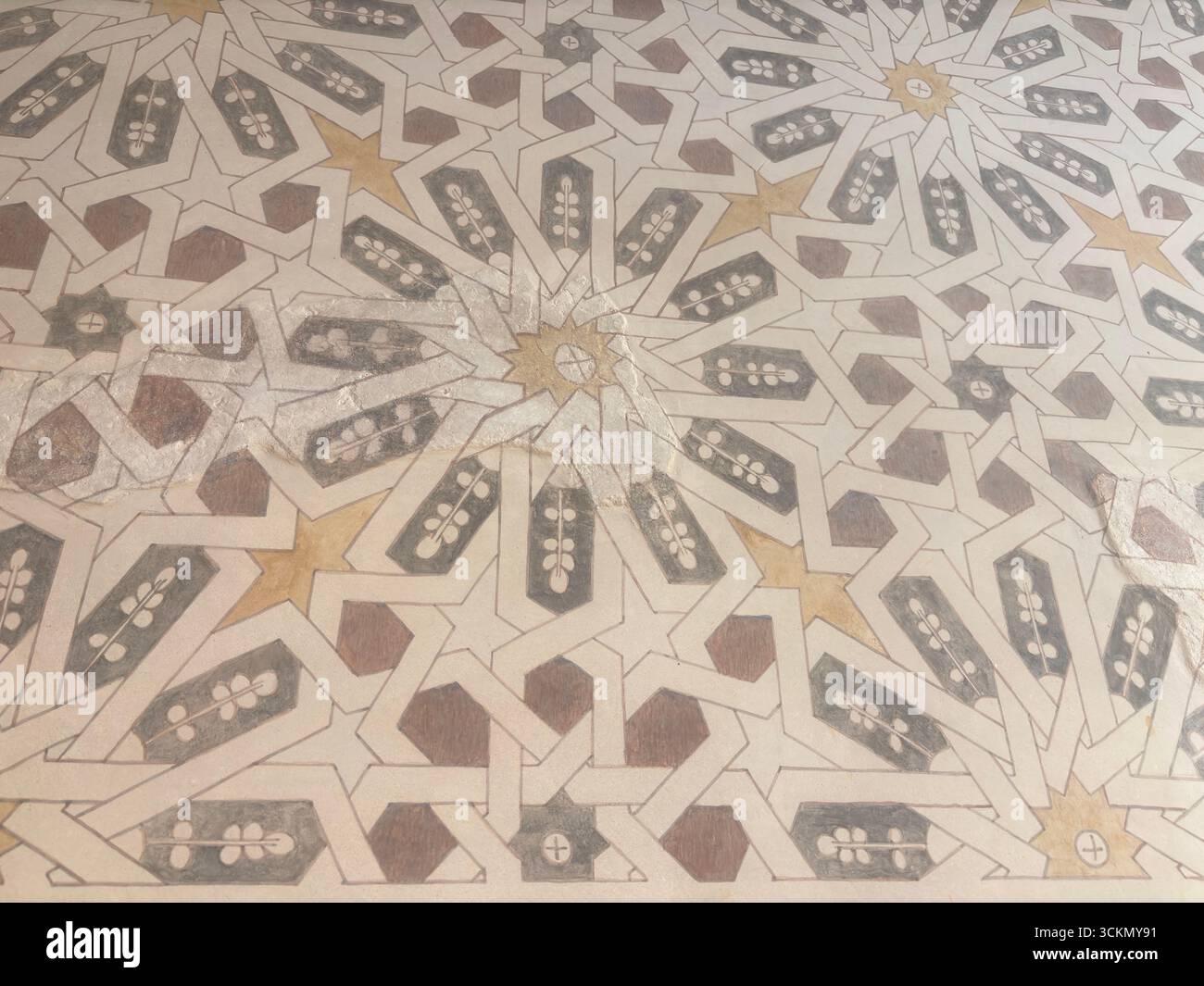Vibrant Islamic-style tiled floor in Spain, featuring geometric ...