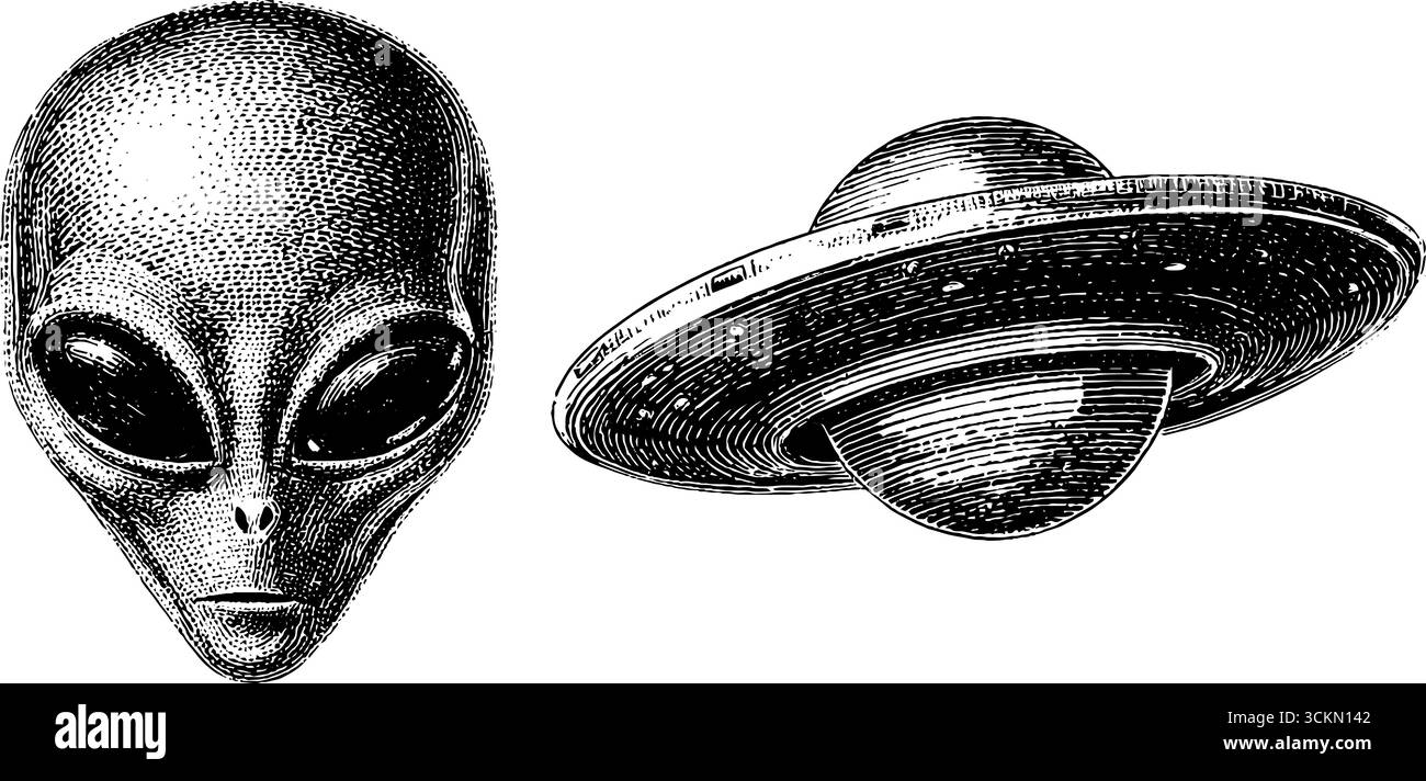 90s Y2K UFO 宇宙船 alien charcoal vintage加工 Alien Glow-in-The-Dark UFO Space Ship and Bendable Action Figure