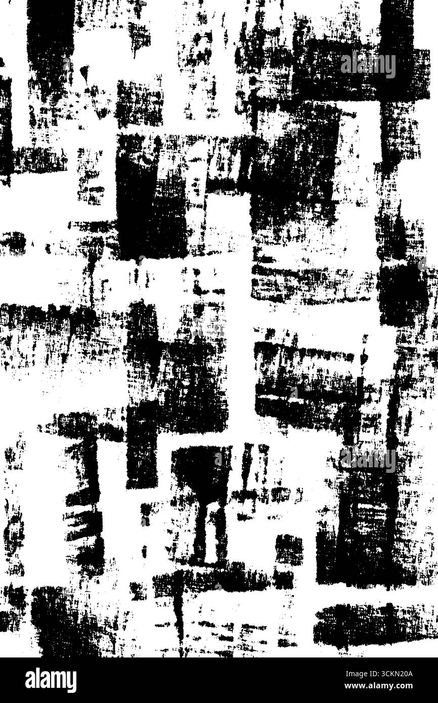 Retro 8-bit pixelated black and white grunge pattern for video game ...