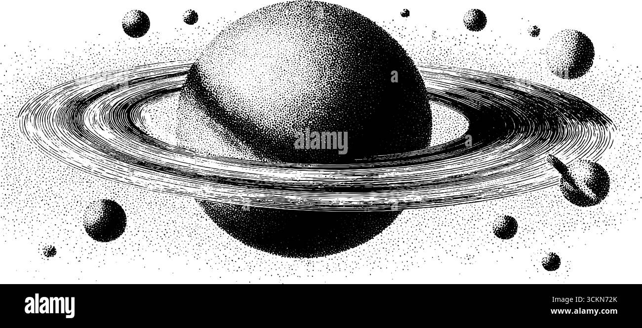 Planetary Rings Patterns Engraved planetary ring system illustration for space exploration ...
