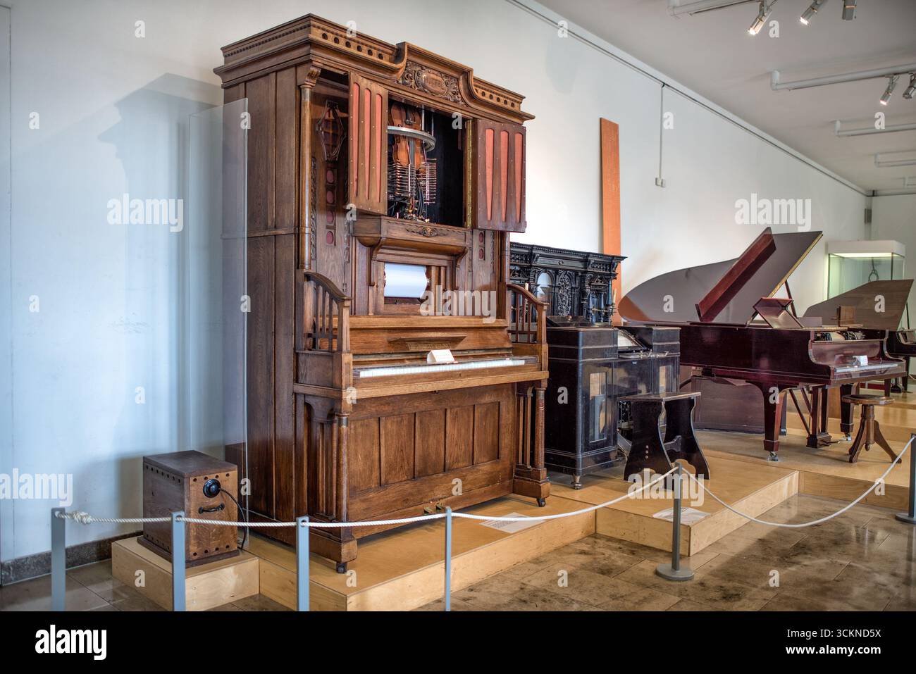 Piano at the music instrument museum hi-res stock photography and
