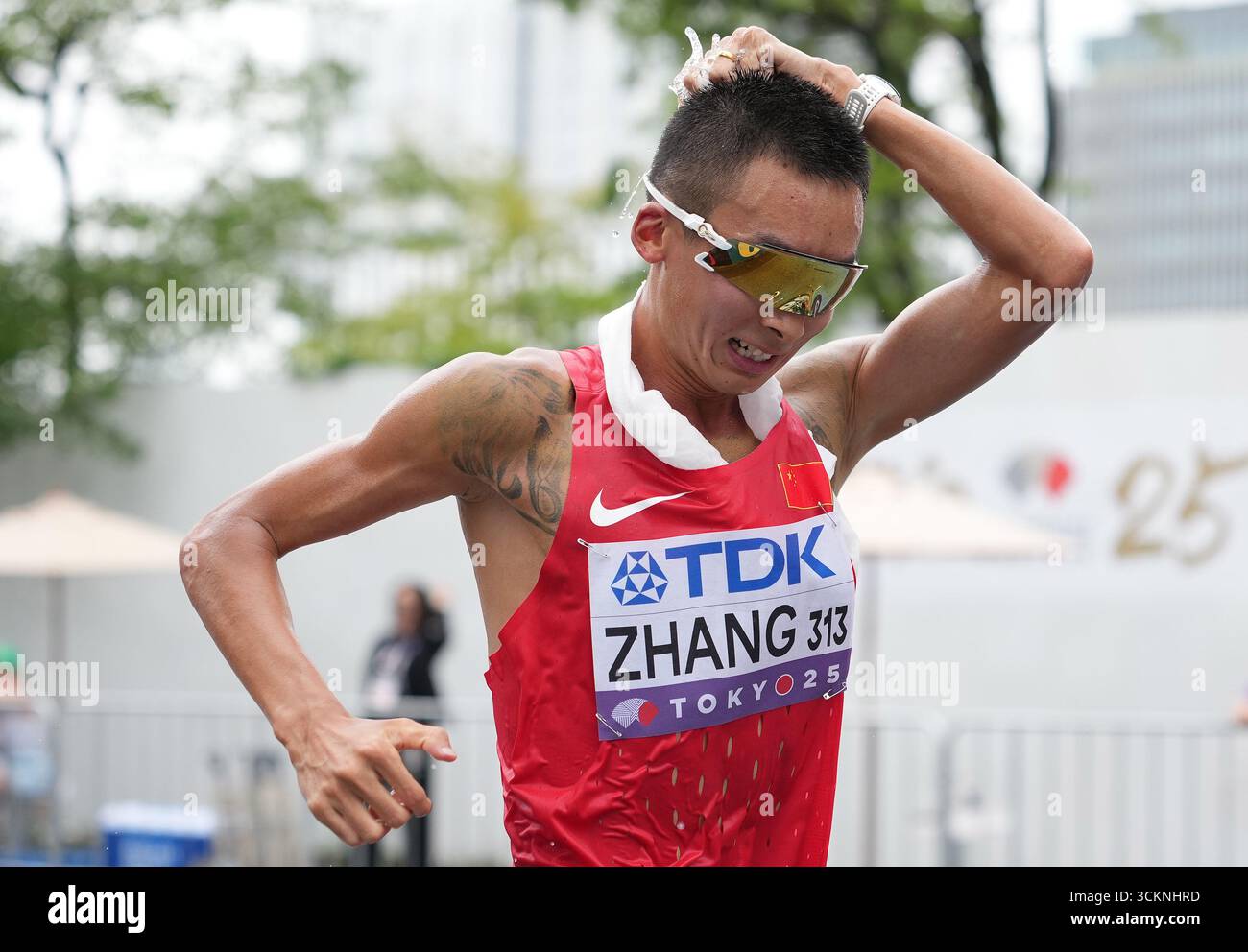 (250913) -- TOKYO, Sept. 13, 2025 (Xinhua) -- Zhang Jinrui of China ...
