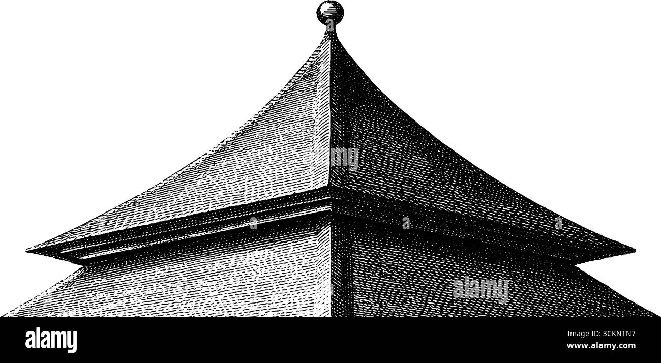 Angular Ridges Historical restorations Stock Vector Images - Alamy