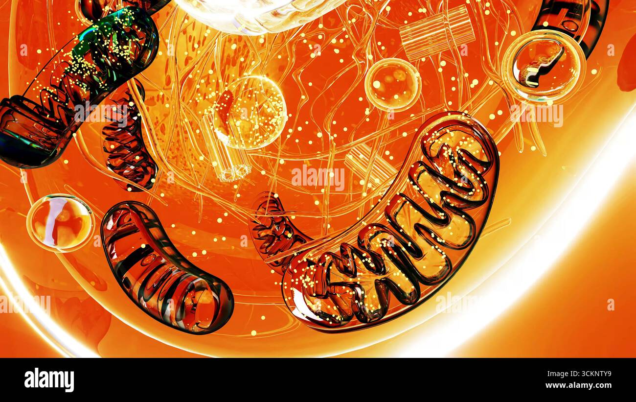 Illustration Of An Animal Cell Focusing On Mitochondria Outlined In Photo Inspiration