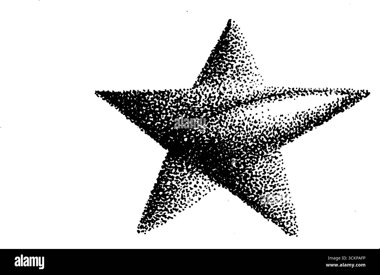 Intricate stippling ink art featuring a high-detail star design Stock ...