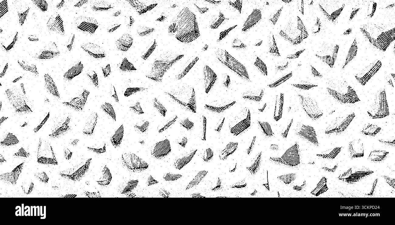 Seamless terrazzo pattern with abstract stone and chip fragments for ...